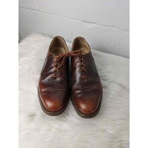 COLE HAAN Brogue Brown Leather Saddle Shoes Oxford USA Mens 11.5 D 5779‎